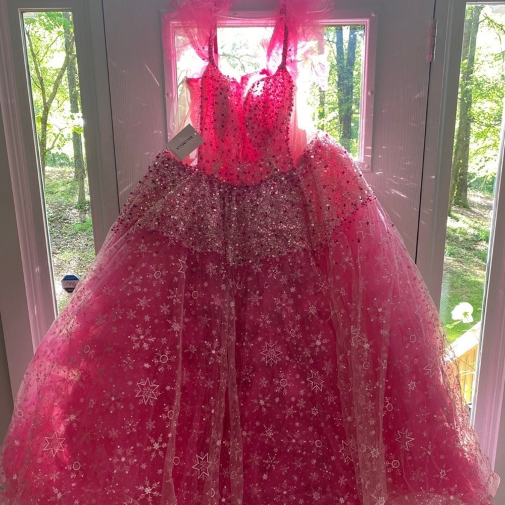 Pink ball gown / prom dress